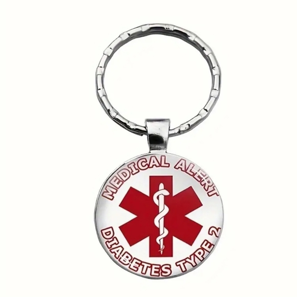 MEDICAL ALERT KEY FOB DIABETICS TYPE 2 - Picture 4 of 4